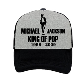 MICHAEL JACKSON - King Of Pop - šedočierna sieťkovaná šiltovka model "Trucker"