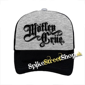 MOTLEY CRUE - Logo - šedočierna sieťkovaná šiltovka model "Trucker"