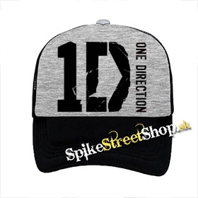 ONE DIRECTION - Logo - šedočierna sieťkovaná šiltovka model "Trucker"
