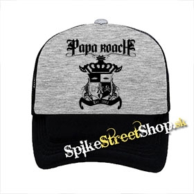 PAPA ROACH - Crest - šedočierna sieťkovaná šiltovka model "Trucker"