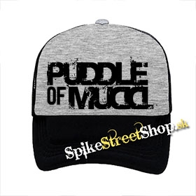 PUDDLE OF MUDD - Logo - šedočierna sieťkovaná šiltovka model "Trucker"