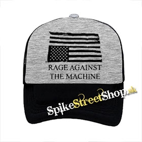 RAGE AGAINST THE MACHINE - Wrec - šedočierna sieťkovaná šiltovka model "Trucker"