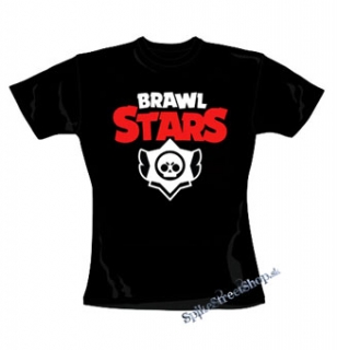 BRAWL STARS - Logo - čierne dámske tričko