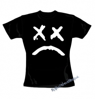 LIL PEEP - Sad Face - čierne dámske tričko