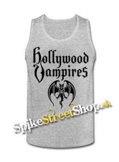 HOLLYWOOD VAMPIRES - Logo - Mens Vest Tank Top - šedé