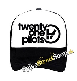 TWENTY ONE PILOTS - Logo - čiernobiela sieťkovaná šiltovka model "Trucker"