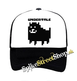 UNDERTALE - Annoying Dog - čiernobiela sieťkovaná šiltovka model "Trucker"