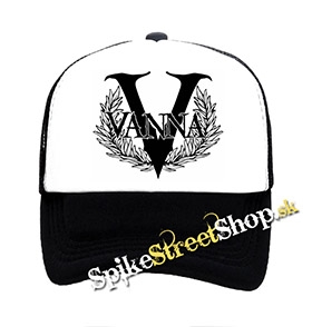 VANNA - Logo - čiernobiela sieťkovaná šiltovka model "Trucker"