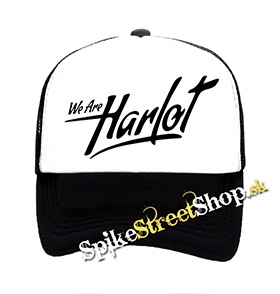 WE ARE HARLOT - Logo - čiernobiela sieťkovaná šiltovka model "Trucker"