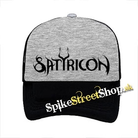 SATYRICON - Logo - šedočierna sieťkovaná šiltovka model "Trucker"