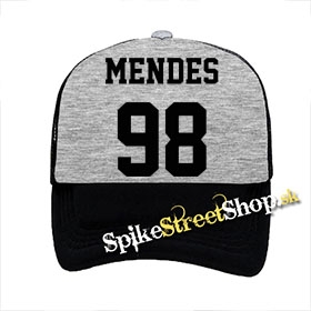 SHAWN MENDES - Mendes 98 - šedočierna sieťkovaná šiltovka model "Trucker"