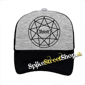 SLIPKNOT - Enneagram Hollow - šedočierna sieťkovaná šiltovka model "Trucker"