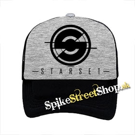 STARSET - Logo - šedočierna sieťkovaná šiltovka model "Trucker"