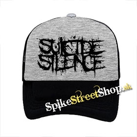 SUICIDE SILENCE - Logo - šedočierna sieťkovaná šiltovka model "Trucker"