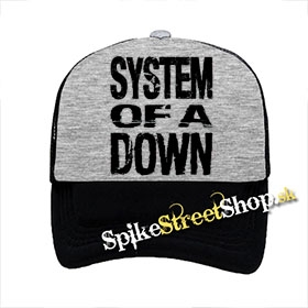 SYSTEM OF A DOWN - Logo - šedočierna sieťkovaná šiltovka model "Trucker"