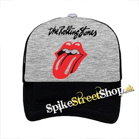 THE ROLLING STONES - Tongue - šedočierna sieťkovaná šiltovka model "Trucker"