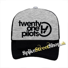 TWENTY ONE PILOTS - Logo - šedočierna sieťkovaná šiltovka model "Trucker"