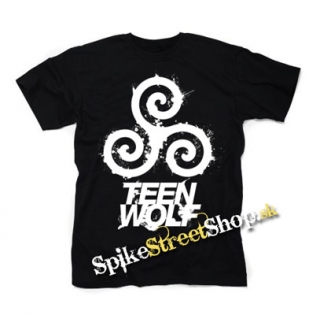 TEEN WOLF - Logo & Crest - čierne detské tričko