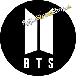 BTS - BANGTAN BOYS - White Logo - odznak