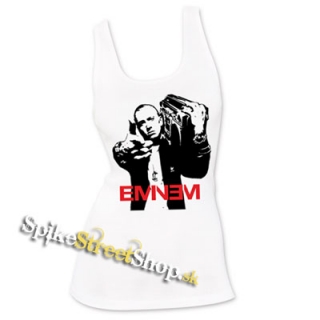 EMINEM - Logo & Portrait - Ladies Vest Top - biele