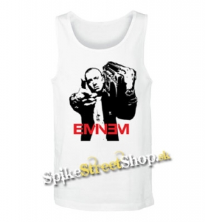 EMINEM - Logo & Portrait - Mens Vest Tank Top - biele
