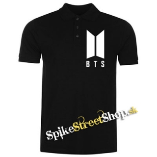 BTS - BANGTAN BOYS - Logo - čierna pánska polokošeľa