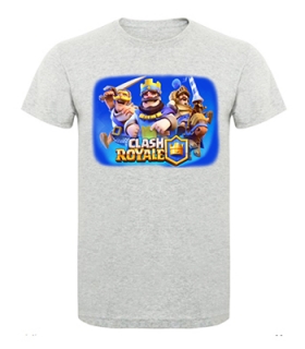 CLASH ROYALE - Electro Wizard & Friends - šedé detské tričko