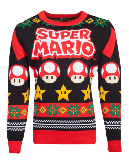 NINTENDO - Super Mario Knitted Christmas Unisex Jumper - sveter