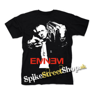 EMINEM - Logo & Portrait - čierne detské tričko