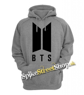 BTS - BANGTAN BOYS - Logo - šedá pánska mikina