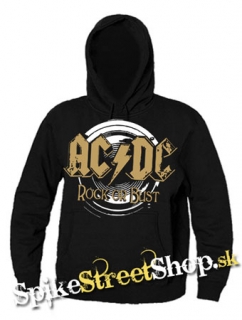 ACDC - Rock Or Bust - GOLD - čierna detská mikina