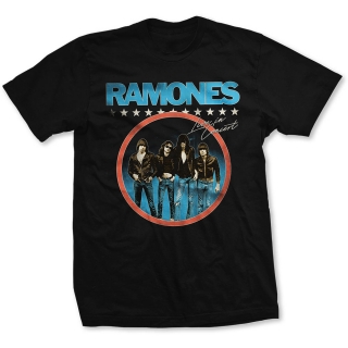 RAMONES - Circle Photo - čierne pánske tričko