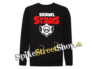 BRAWL STARS - Logo - čierna detská mikina bez kapuce