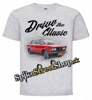 FIAT 125p - Drive The Classic - sivé pánske tričko