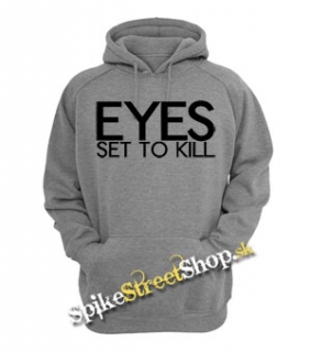 EYES SET TO KILL - Logo - sivá detská mikina