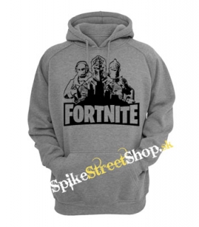 FORTNITE - Logo & Skins - sivá detská mikina