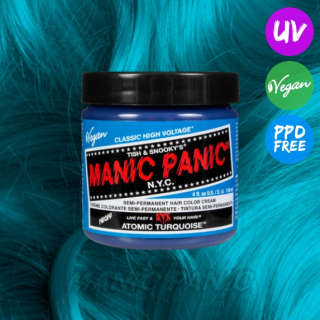 Farba na vlasy MANIC PANIC - Atomic Turquoise (UV farba)