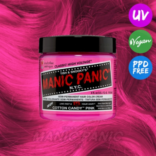Farba na vlasy MANIC PANIC - Cotton Candy Pink (UV farba)