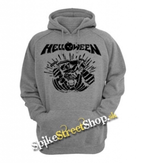 HELLOWEEN - 80´ Logo - Metal Pumpkin Head - sivá detská mikina