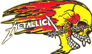 METALLICA - Flames Skull - nažehlovacia nášivka