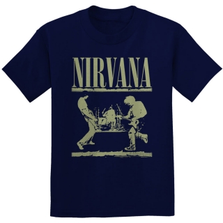 NIRVANA - Stage - modré pánske tričko