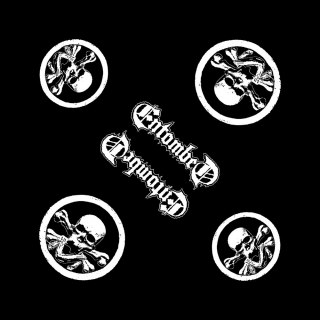ENTOMBED - Skull Logo - čierna bandana šatka