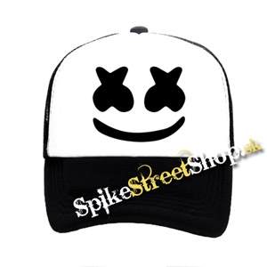 MARSHMELLO - B&W Smile - čiernobiela sieťkovaná šiltovka model "Trucker"