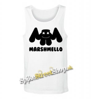 MARSHMELLO - Logo DJ - Mens Vest Tank Top - biele