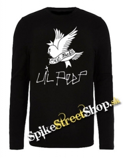 LIL PEEP - Logo Cry Baby - čierne pánske tričko s dlhými rukávmi