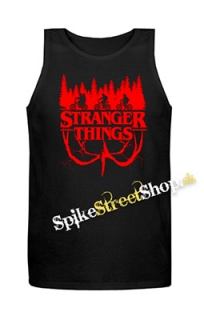 STRANGER THINGS - Logo Flip - Mens Vest Tank Top - čierne