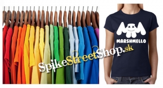 MARSHMELLO - Logo DJ - farebné dámske tričko