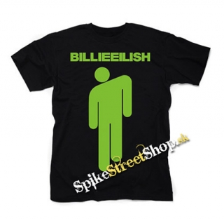 BILLIE EILISH - Logo & Stickman - čierne detské tričko