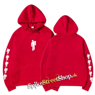 BILLIE EILISH - Stickman Blosh Sweatshirt Red - červená pánska mikina