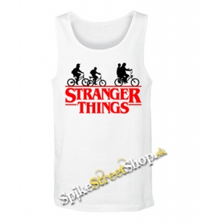 STRANGER THINGS - Bicycle Gang - Mens Vest Tank Top - biele